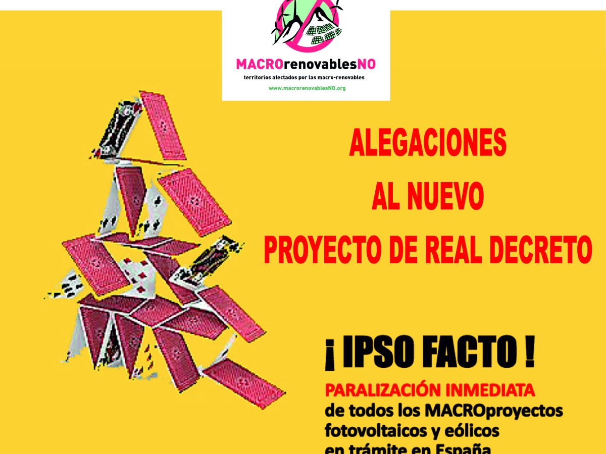 Alegaciones al proyecto&nbsp;RD
